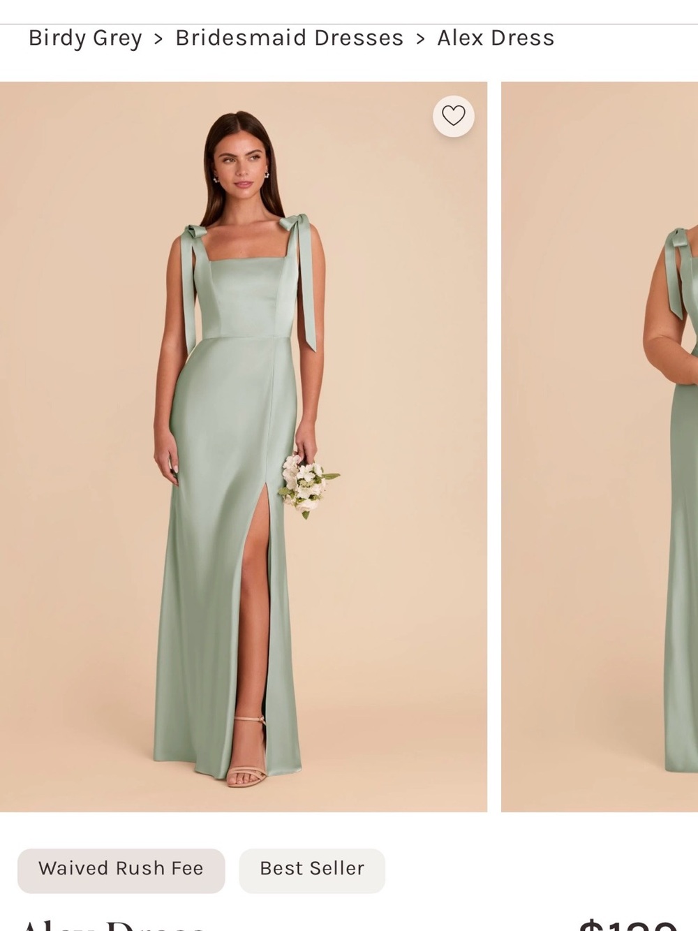 Birdy Grey Alex Matte Satin Dress- Sage